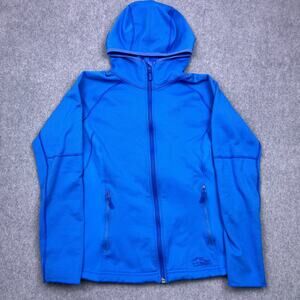 L.L. Bean Jacket Womens Small Blue Full-Zip Hooded Long Sleeve